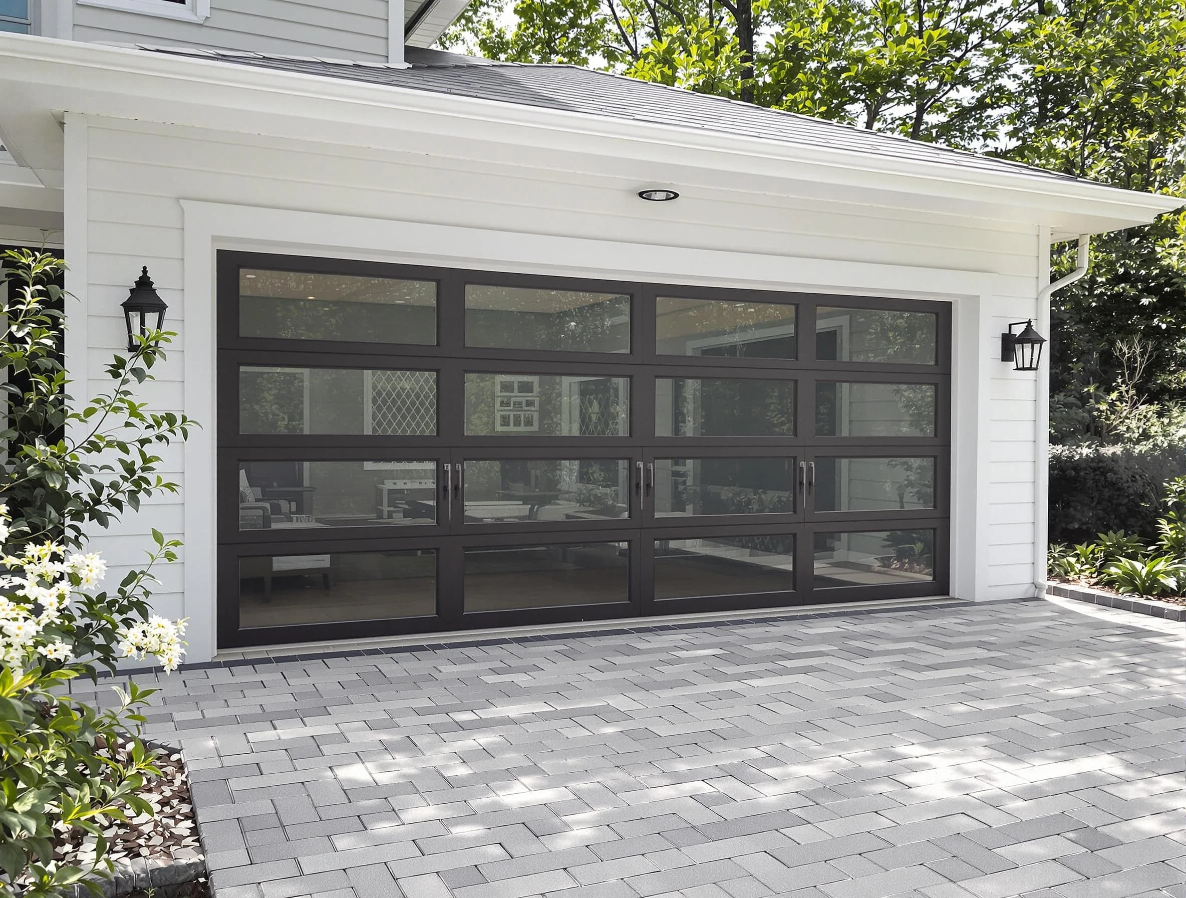Blackstone Garage Door Repair design specialist presenting custom garage door options to Blackstone homeowner