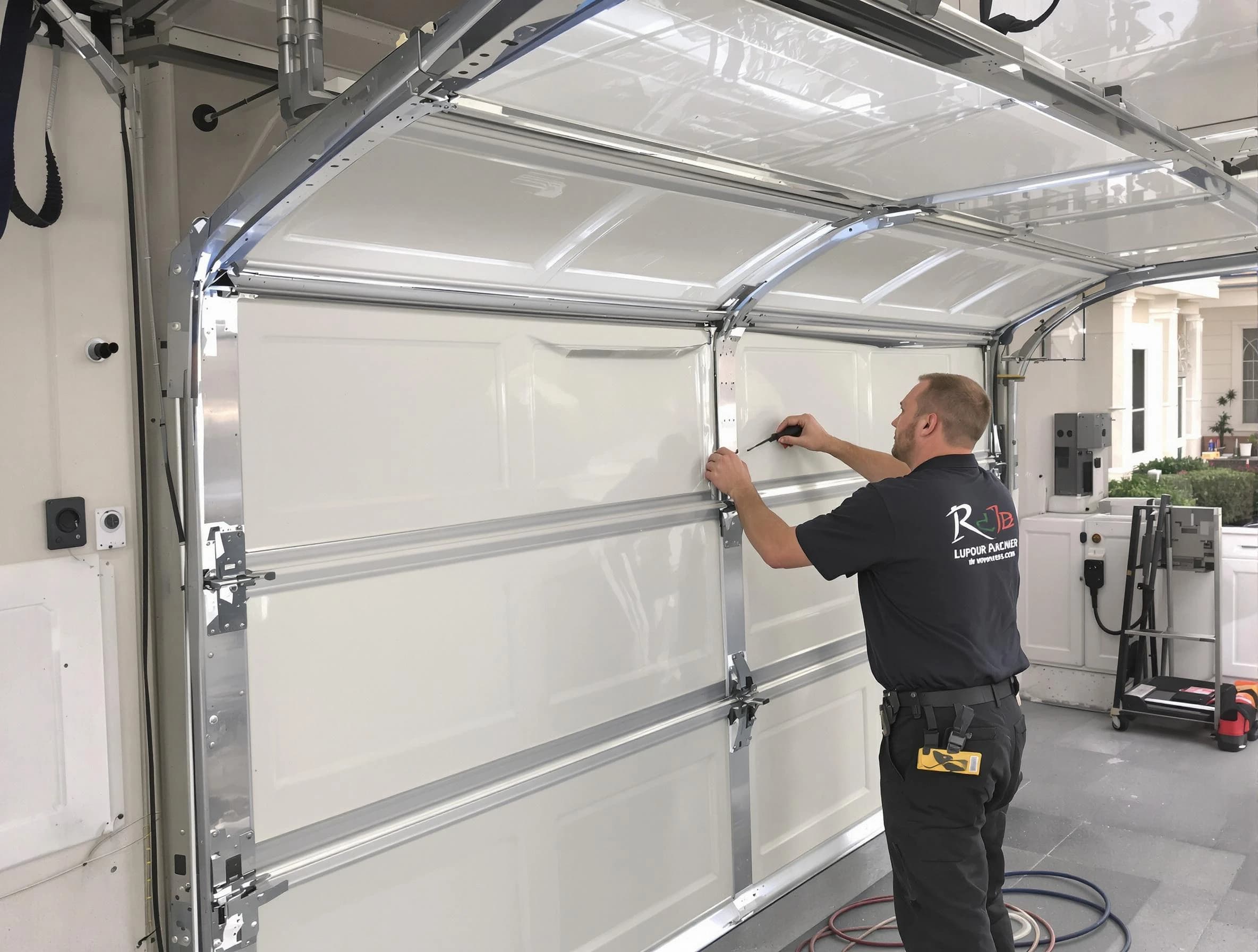Blackstone Garage Door Repair professional performing panel repair in Blackstone