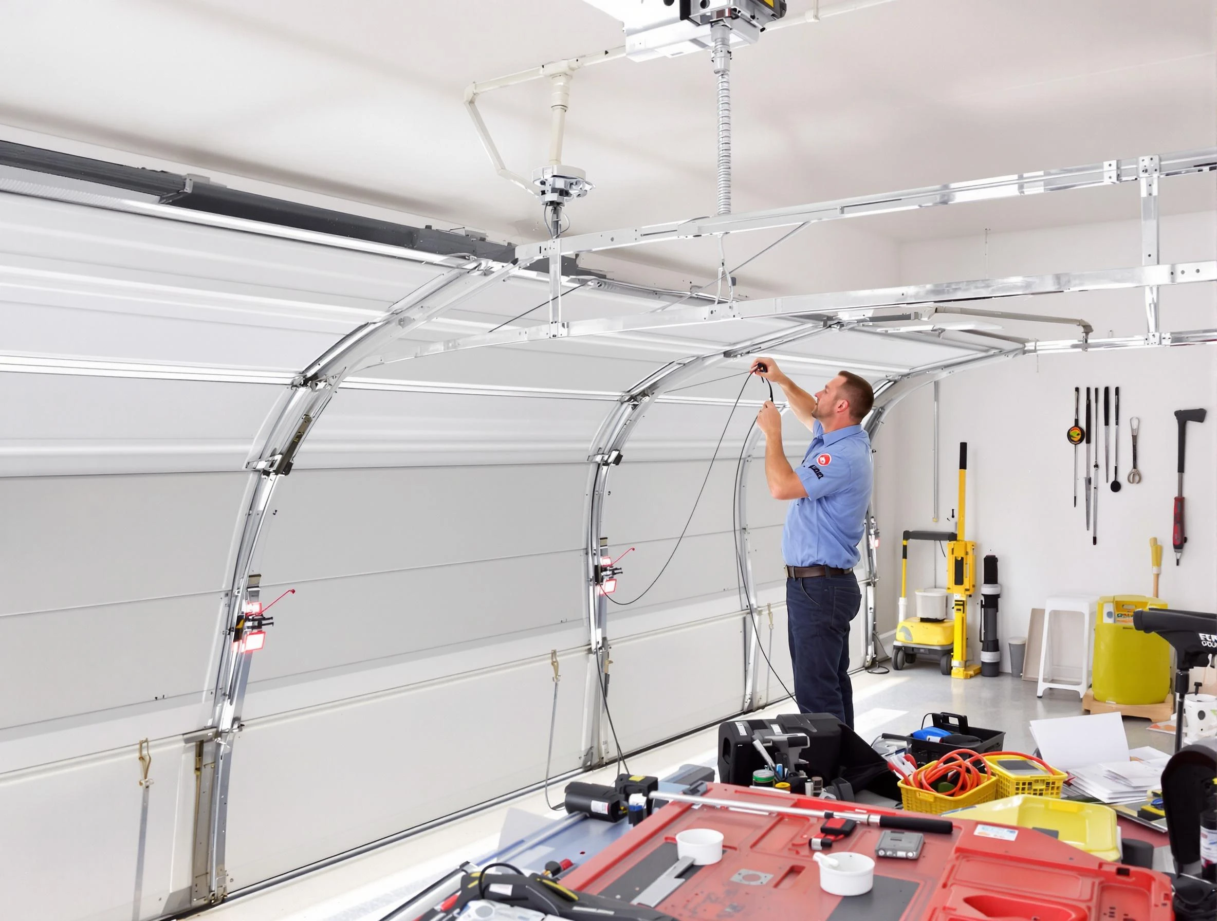 Garage door cable repair service by Blackstone Garage Door Repair in Blackstone
