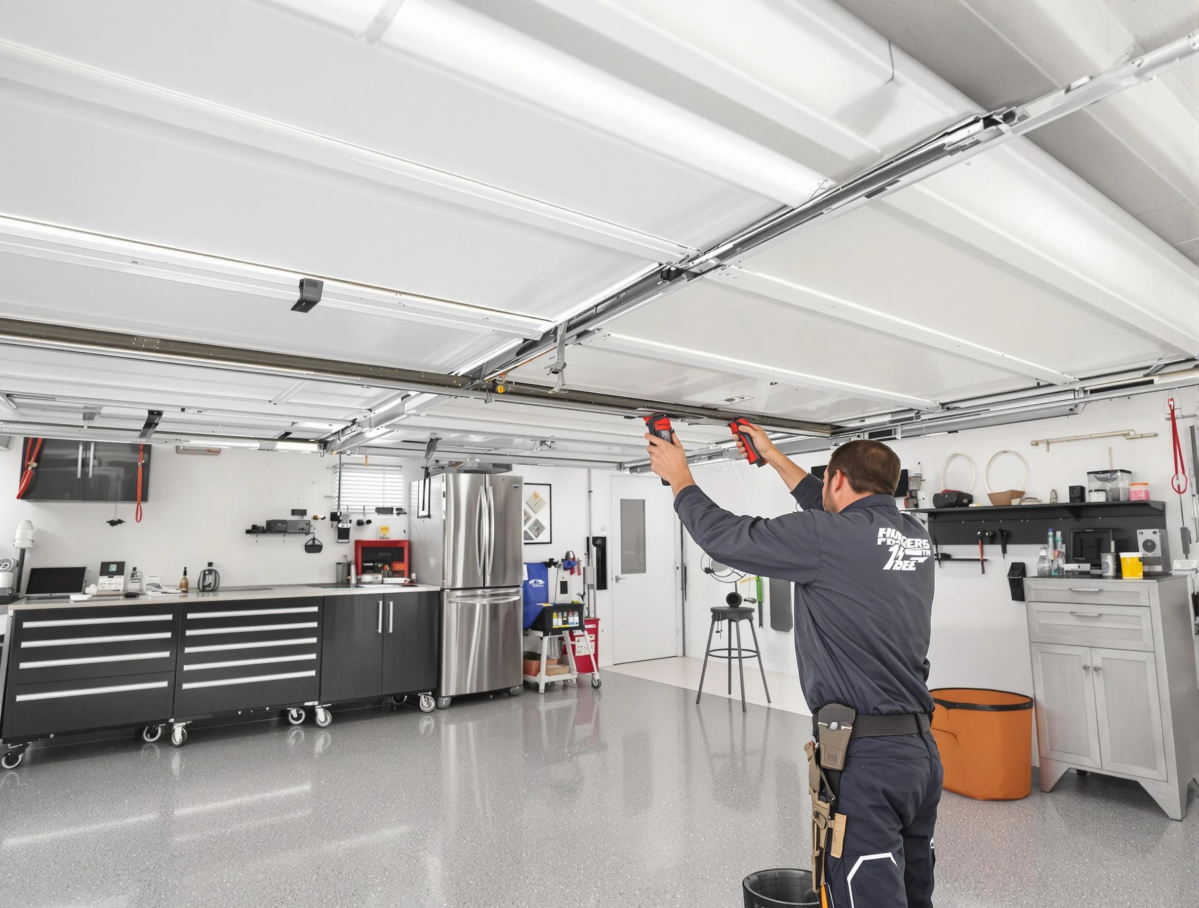 Overhead garage door repair service by Blackstone Garage Door Repair in Blackstone
