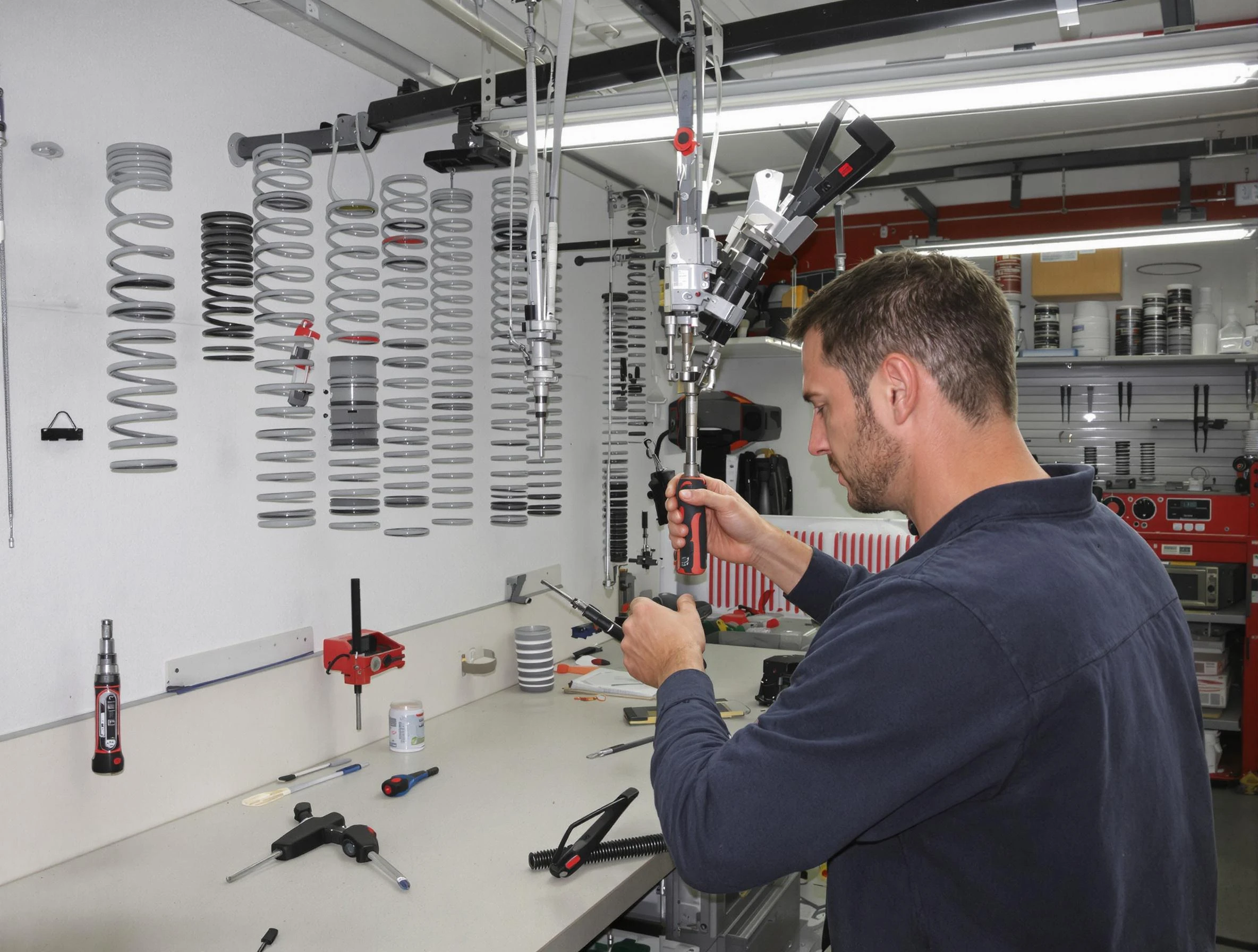 Blackstone Garage Door Repair safety certified technician performing precision spring replacement in Blackstone